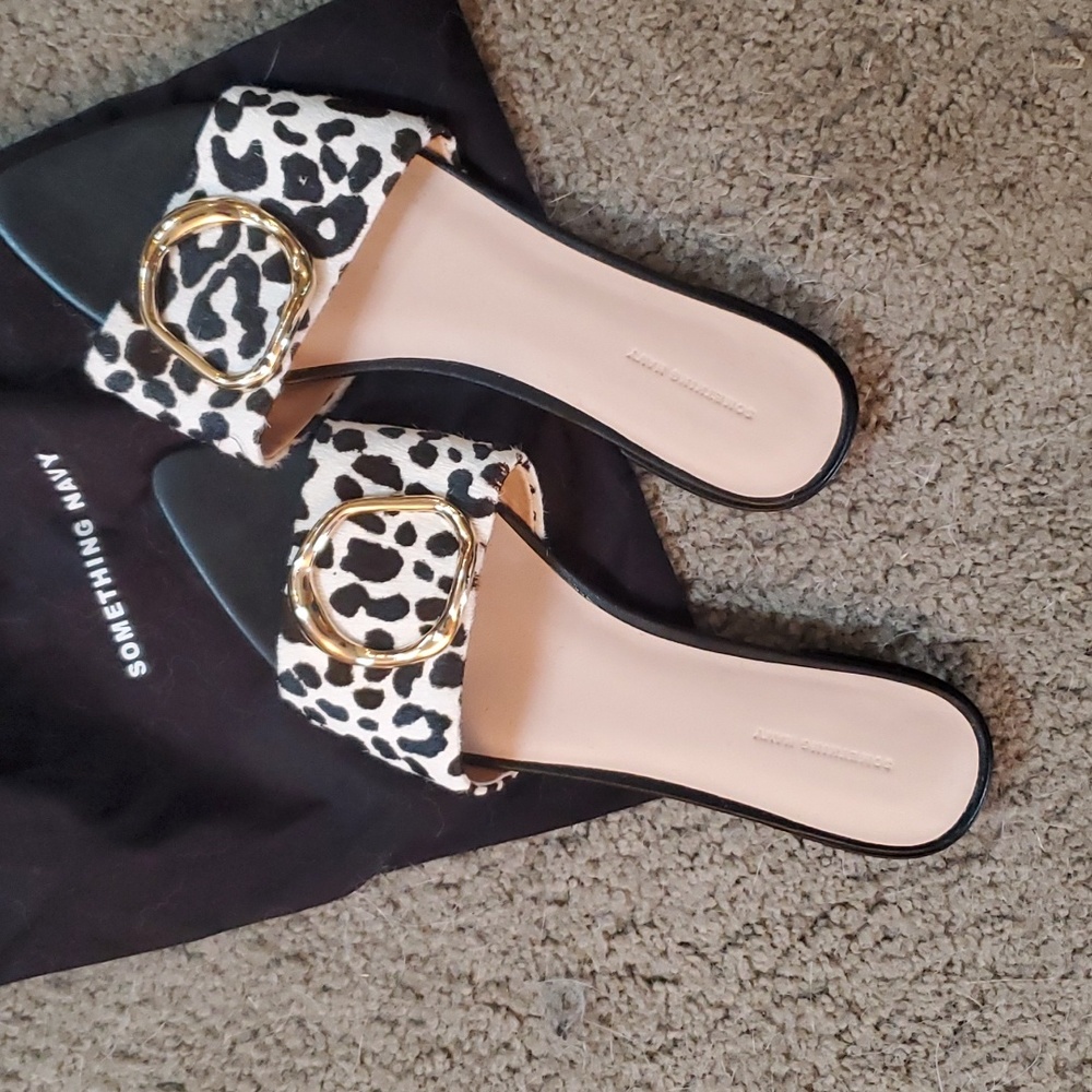 Animal print sandals